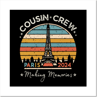 Cousin Crew Paris France Making Memories 2024 Men Women Kid Posters and Art